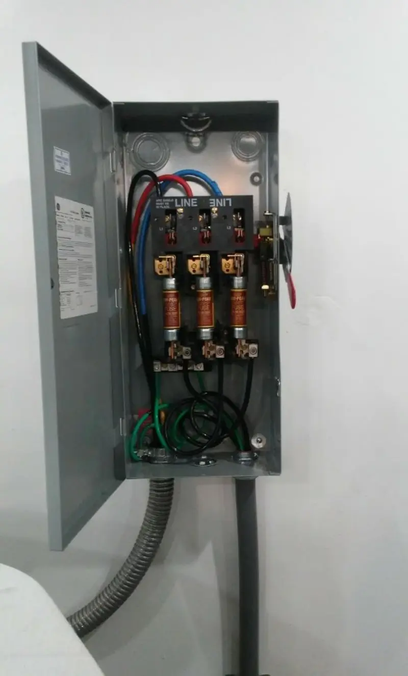 Three-phase disconnect switch installed for Electrical Wiring & Rewiring in Harpswell